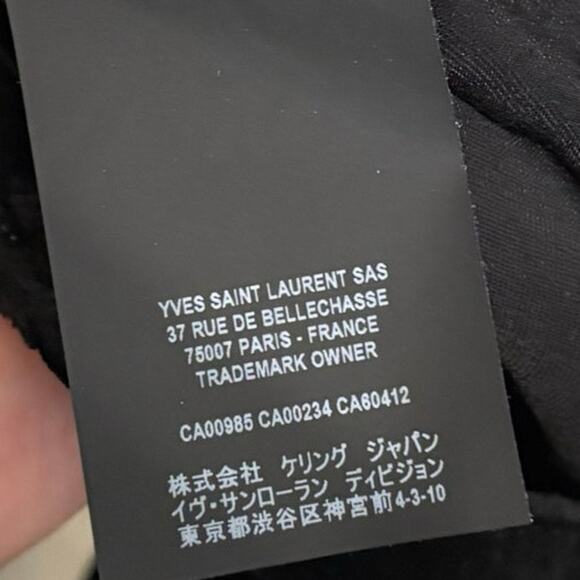 Saint Laurent Men’s Paris Black Velvet Trousers Size 29 - Picture 8 of 9